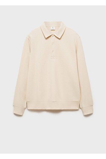 MANGO Man Regular kesim pamuklu polo sweatshirt
