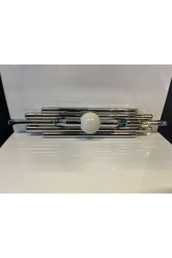 Emaks Mars Mâner metalic 96 mm Cromat pentru ușă dulap Sertar modern Unitate TV Mobilier Noptiera Comodă Argintiu