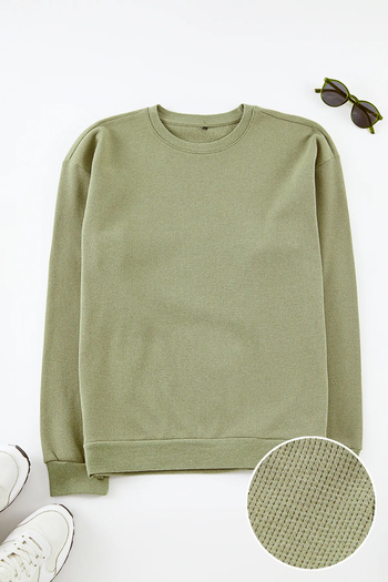 Trendyol Collection Khaki Oversize/Wide Cut Crew Neck Plain Sweatshirt Tmnaw25Sw00194