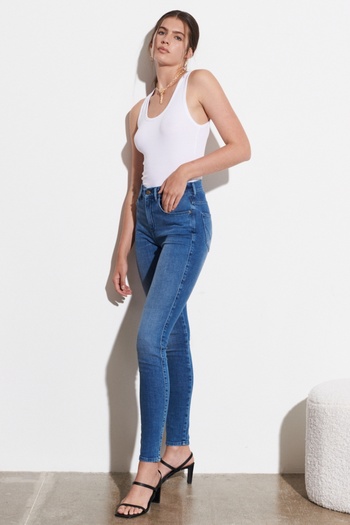 WRANGLER Pantaloni elastici din denim cu talie înaltă, cu picioare drepte, Wild West