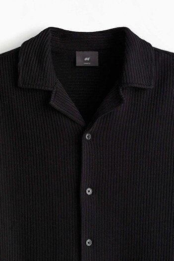 H&M Loose Fit Ribbed resort shirt