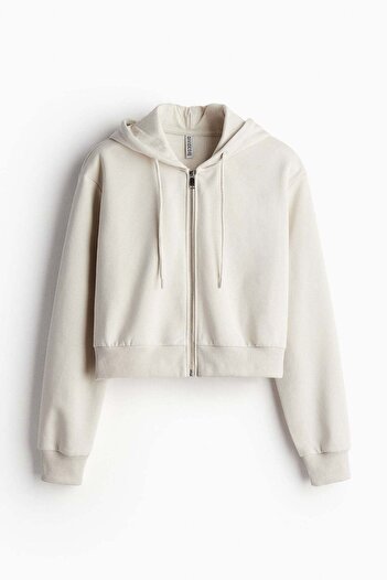 H&M Cropped zip-through hoodie