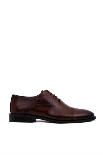 Ayakkabı Fuarı Elite Gtsk1125 - Men's Brown Genuine Leather Classic Shoes