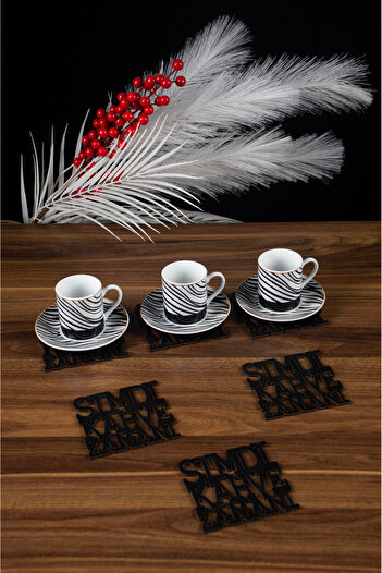 ADENZ 3-Piece Wooden Coasters / Trivet / 3 Pieces 10cm X 10cm
