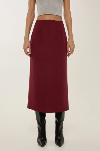 Hiccup High Waist Midi Skirt