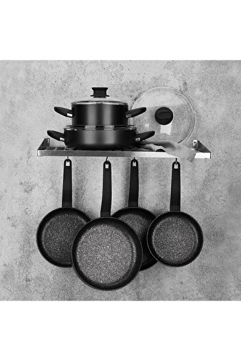 KORKMAZ Lina Black A2877 Model Short Pot - 24X7 cm