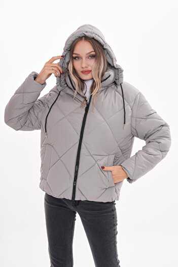 ŞİMAL Kadın Kapüşonlu Şişme Mont 245347 -