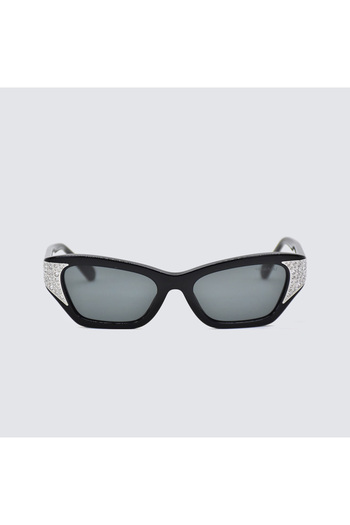 Swarovski Woman Cat Eye Sunglasses- Sk 6029 - Lense Size:53mm - Black