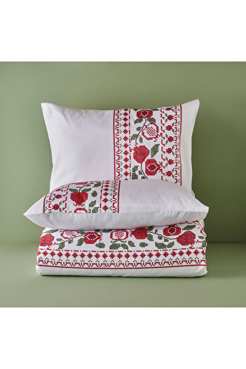 Bella Maison %100 Pamuk Saten Jolly Tek Kişilik Nevresim Seti Kırmızı (160X220 CM)