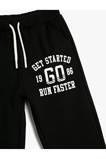 Koton Jogger Eşofman Altı Beli Bağlamalı Cepli Pamuk Karışımlı
