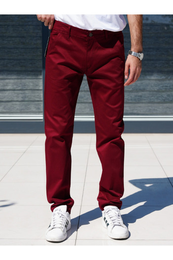 WKM Men's Lycra Fabric Trousers with Regular Fit Cut