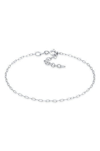 ELLI Brățară de damă cu lanț oval fin și delicat, reglabil, din argint 925