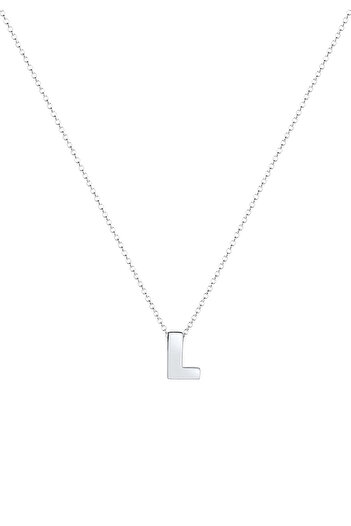 ELLI Náhrdelník s písmenem L, přívěsek, minimalistický, základní, ze stříbra 925, pozlacený