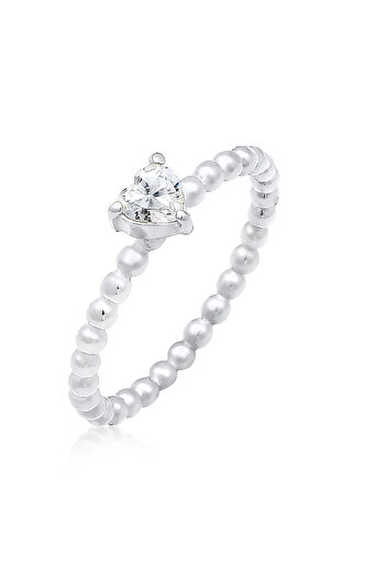 ELLI Inel de logodnă Inimă Zirconiu Cristal Argint Sterling 925