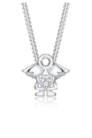 ELLI Náhrdelník Angel Crystals pozlacené 925 mincovním stříbrem