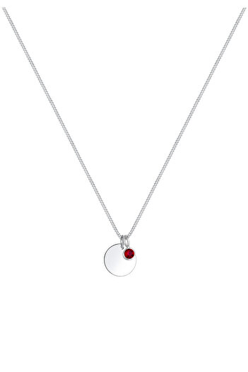 ELLI Necklace Ladies Platelet Birthstone April Pendant with Crystal in 925 Sterling Silver