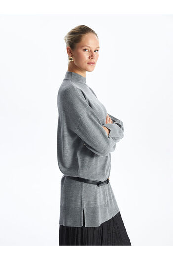 LC Waikiki Lw - Women's Half Turtleneck Plain Knitwear Tunic