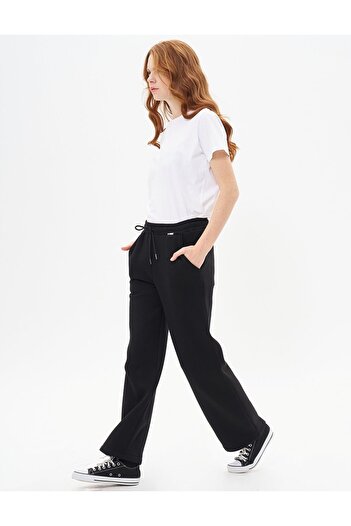 Kayra Black 3 Thread Elastic Waist Trousers