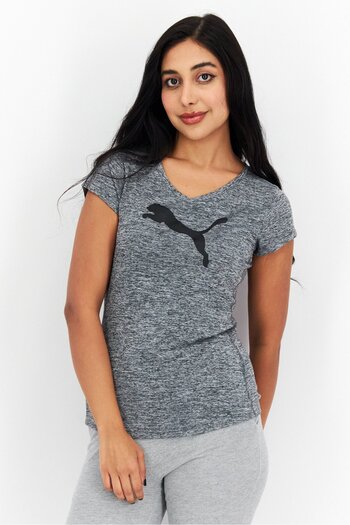 Puma Women Sportswear Fit Short Sleeve Training Shirt, Grey