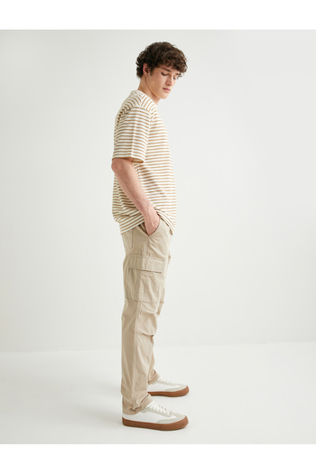Koton Parachute Trousers with Tie Waist and Cargo Pocket Detail