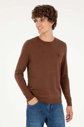 U.S. Polo Assn. Men's Brown Basic Sweater 50293505 -Vr158