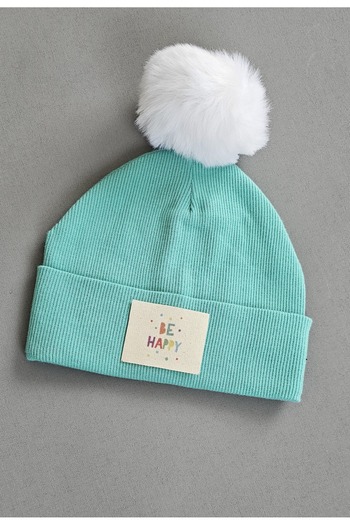 ALYA Stretchy Camisole Beanie with Baby Children's Sticker, Pompom Without Pompom