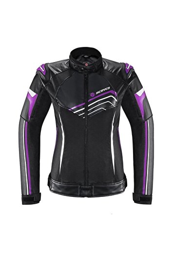 Scoyco Jk153W Purple Women's Biker Jacket Motozilla