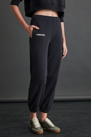 GRIMELANGE Rhyne Women's Jogger Elastic Leg Dark Anthracite Sweatpants