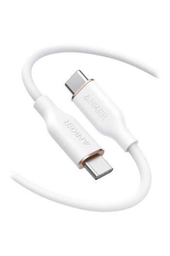 Anker PowerLine III Flow | USB-C to USB-C Cable | 6 feet | White Color | A8553H21