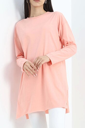 GUZZYİŞLETME Suprem Salmon Tunic with Side Slits - 20215.1567