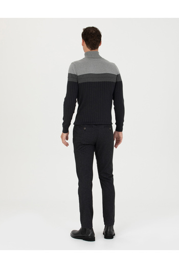 Pierre Cardin Siyah Slim Fit Kanvas Pantolon 50278460-VR046