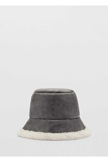 MANGO Woman Crop Wool Bucket Hat