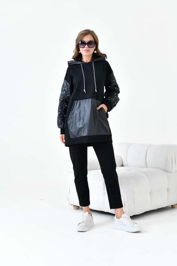 FTZ WOMEN Women's Quilted Suit Black 30942