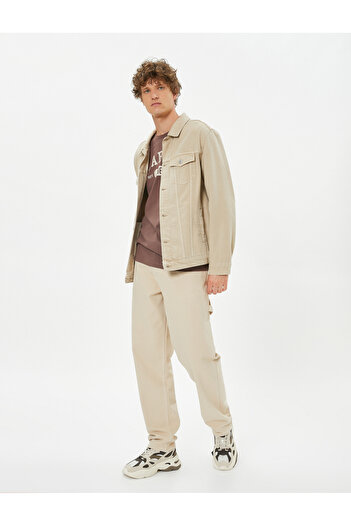 Koton Cargo Trousers Pocket Detailed Buttoned Cotton