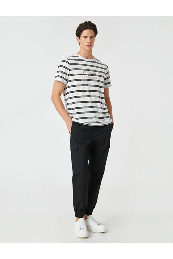 Koton Jogger Cargo Pants with Lace Waist Pocket Detail