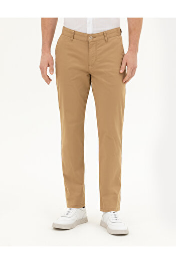Pierre Cardin Camel Regular Fit Kanvas Pantolon 50288510-VR015