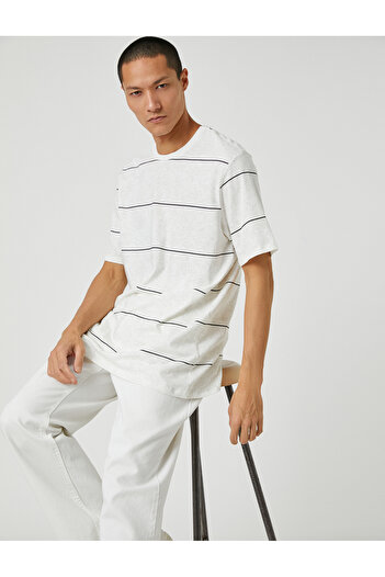 Koton Basic T-Shirt Crew Neck ριγέ