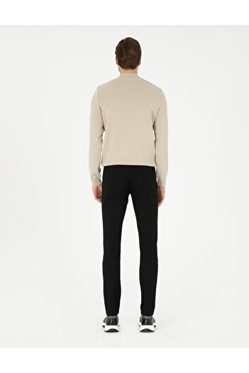 Pierre Cardin Siyah Slim Fit Kanvas Pantolon 50295933-VR046