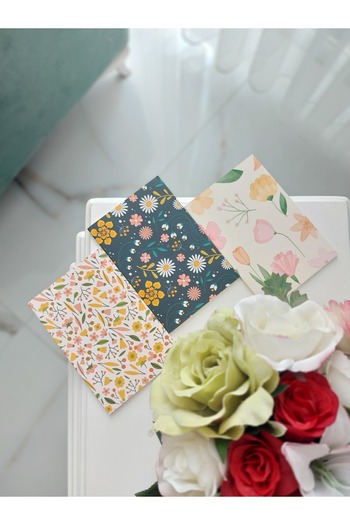 Hobbi Tasarım Caiet Trilogie Cu Linii și Motiv Floral Pentru Copertă Granulată