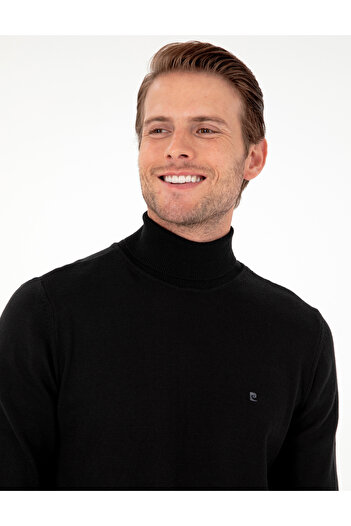 Pierre Cardin Μαύρο Slim Fit ζιβάγκο Basic Knitwear Πουλόβερ 50276531-VR046