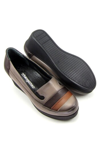 Erkan Saçmacı Anya Mink Genuine Leather Wedge Heeled Casual Shoes