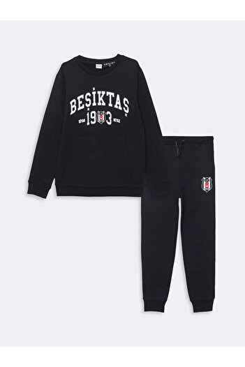 LC Waikiki Σετ αθλητικής φόρμας LCW Kids Black Printed Boy