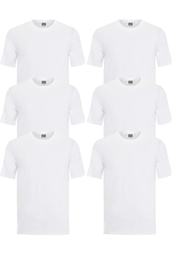 CNT Men's Crew Neck Half Sleeve Undershirt 6 Pack