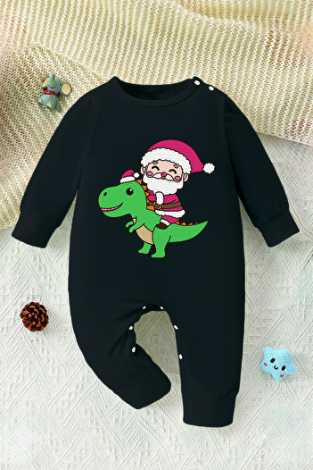 ADABEBEK Santa Claus and Dinosaur Printed Style Baby Romper 23229