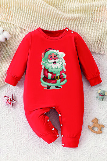 ADABEBEK Ho Ho Ho Santa Printed Style Baby Romper 23071