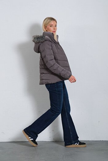 Maule Mavi Yüksek Bel Kot, Ispanyol Paça Esnek Denim Kumaş Kadın Fit And Flare Jean Pantolon @flares