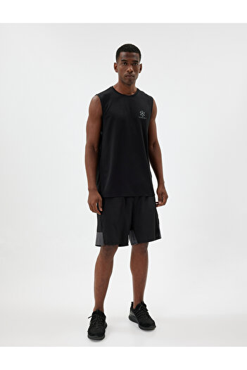 Koton Geometric Printed Sleeveless Sports Undershirt - Crew Neck