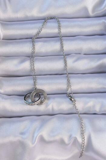 Skygo 316L Steel Silver Color Zircon Stone Necklace - Tj-Bko9200