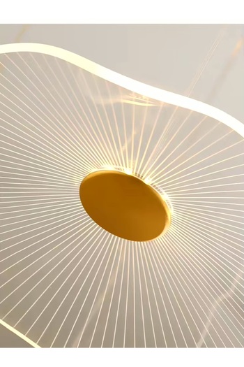 Buiva Modern Lotus Tekli Sarkıt Avize French Gold Sarı Power Led Avize Warm White