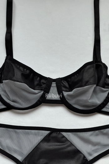 Rubuvi Gray Women's Bralet and Panty Bra Set - Without Micro Support and Padding